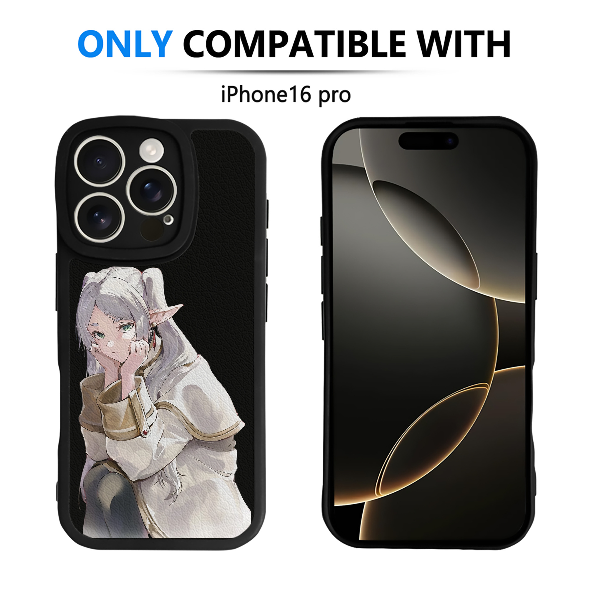 （画像用） 葬送のフリーレン Frieren 【iPhone 16シリーズ対応】シリコンスマホケース（レザー調） 材質：シリコン